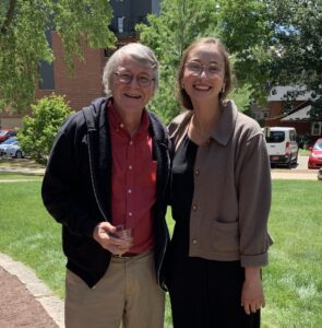 Bob & Jaya standing together and smiling